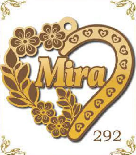 Design 292 — Mira, a custom gold pendant cut by Royal Jewelry