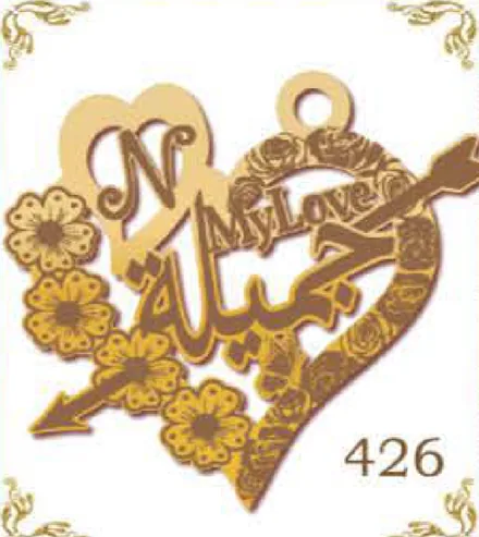 Design 426 — My Love, a custom gold pendant cut by Royal Jewelry
