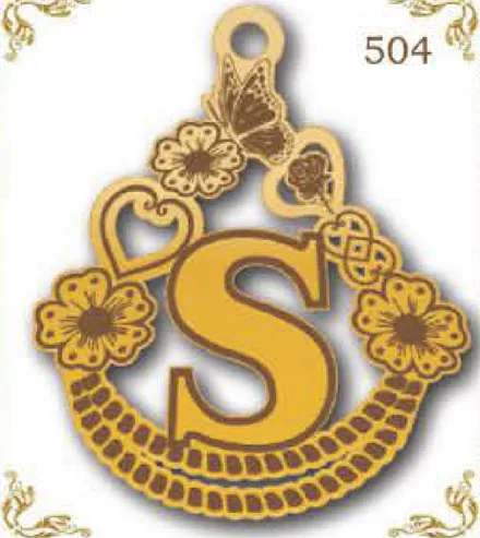 Design 504 — S, a custom gold pendant cut by Royal Jewelry