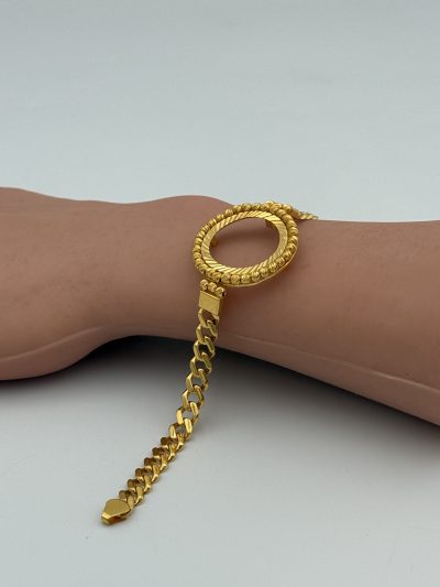21K Gold Lira Chain Bracelet