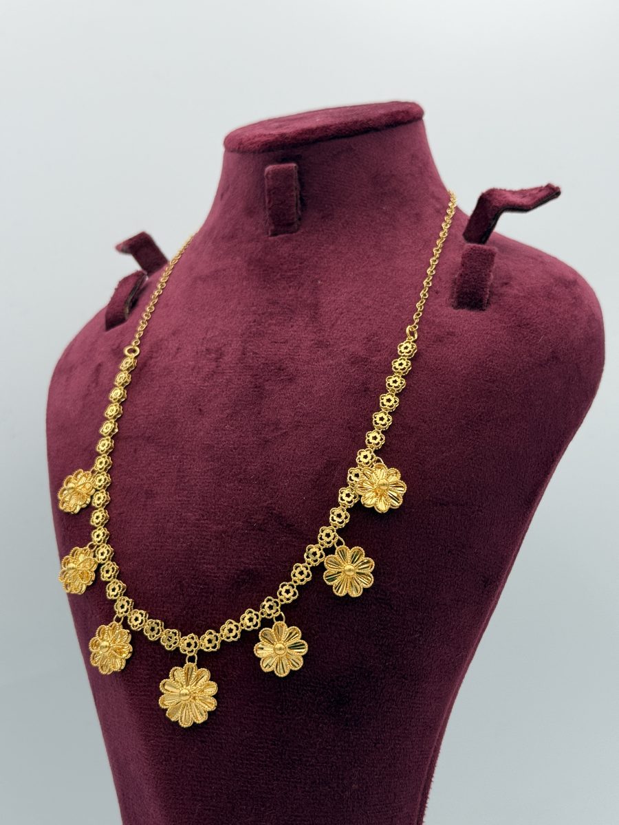 21K Gold Flower Necklace