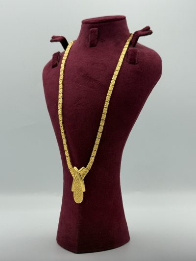21K Gold Khaleeje Design Necklace