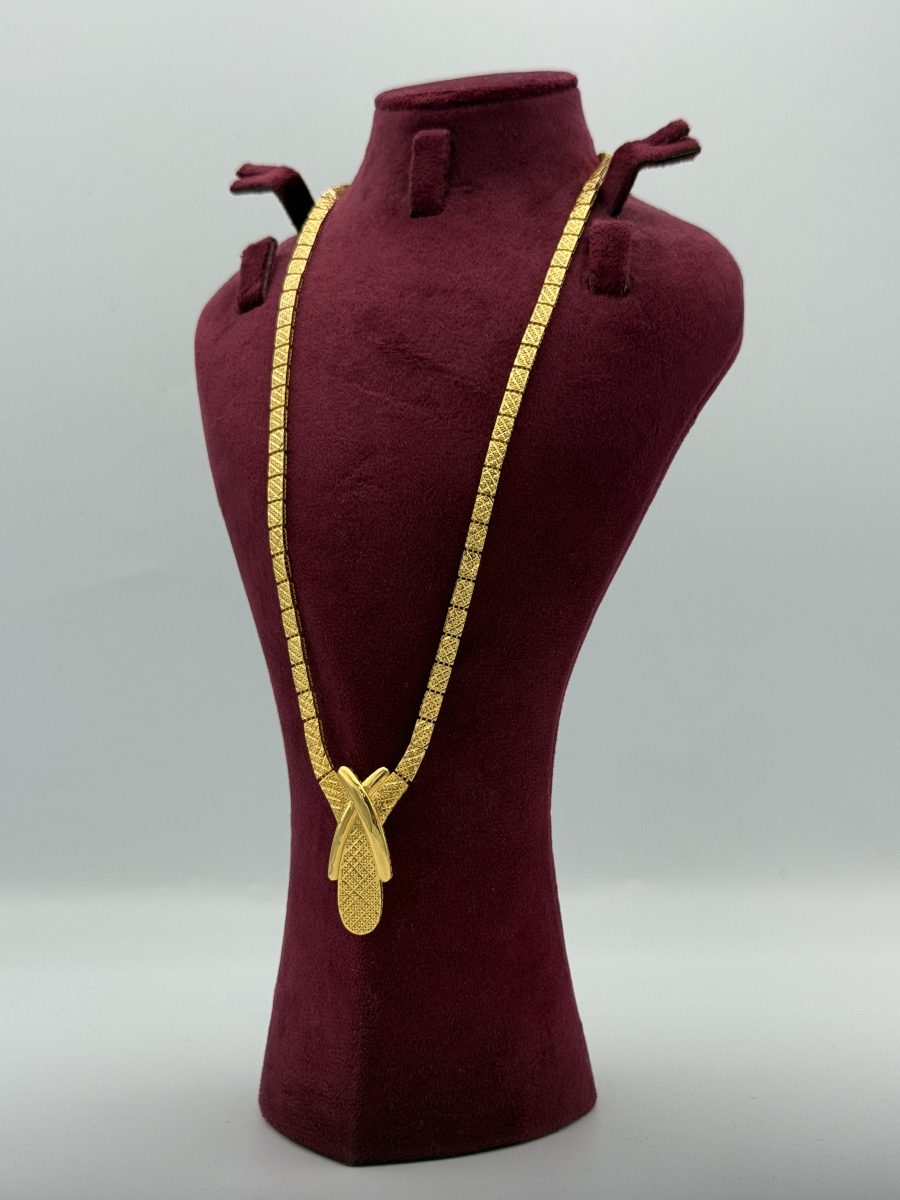21K Gold Khaleeje Design Necklace