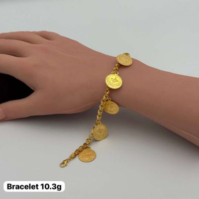 21K Gold Coins Bracelet — 21K gold, Royal Jewelry