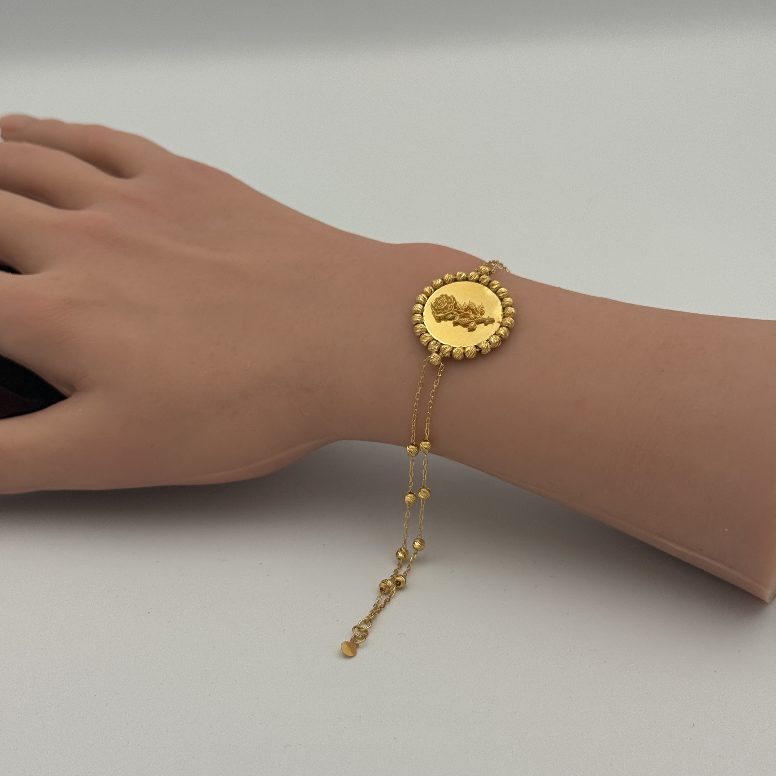 21K Gold Rose Bracelet