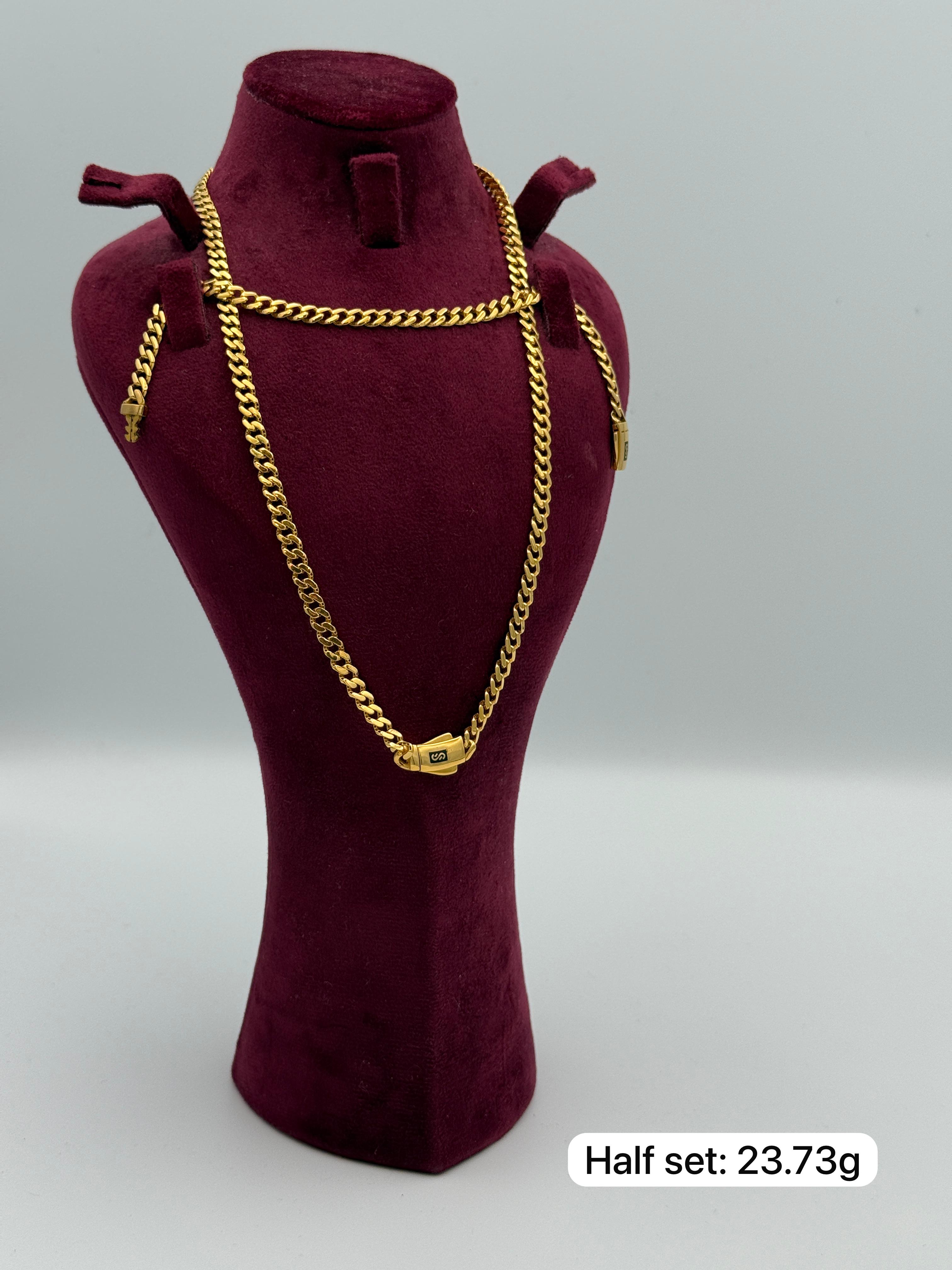 21K Gold Chain Set