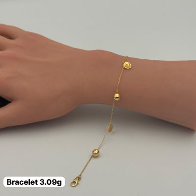21K Gold Circle Bracelet — 21K gold, Royal Jewelry
