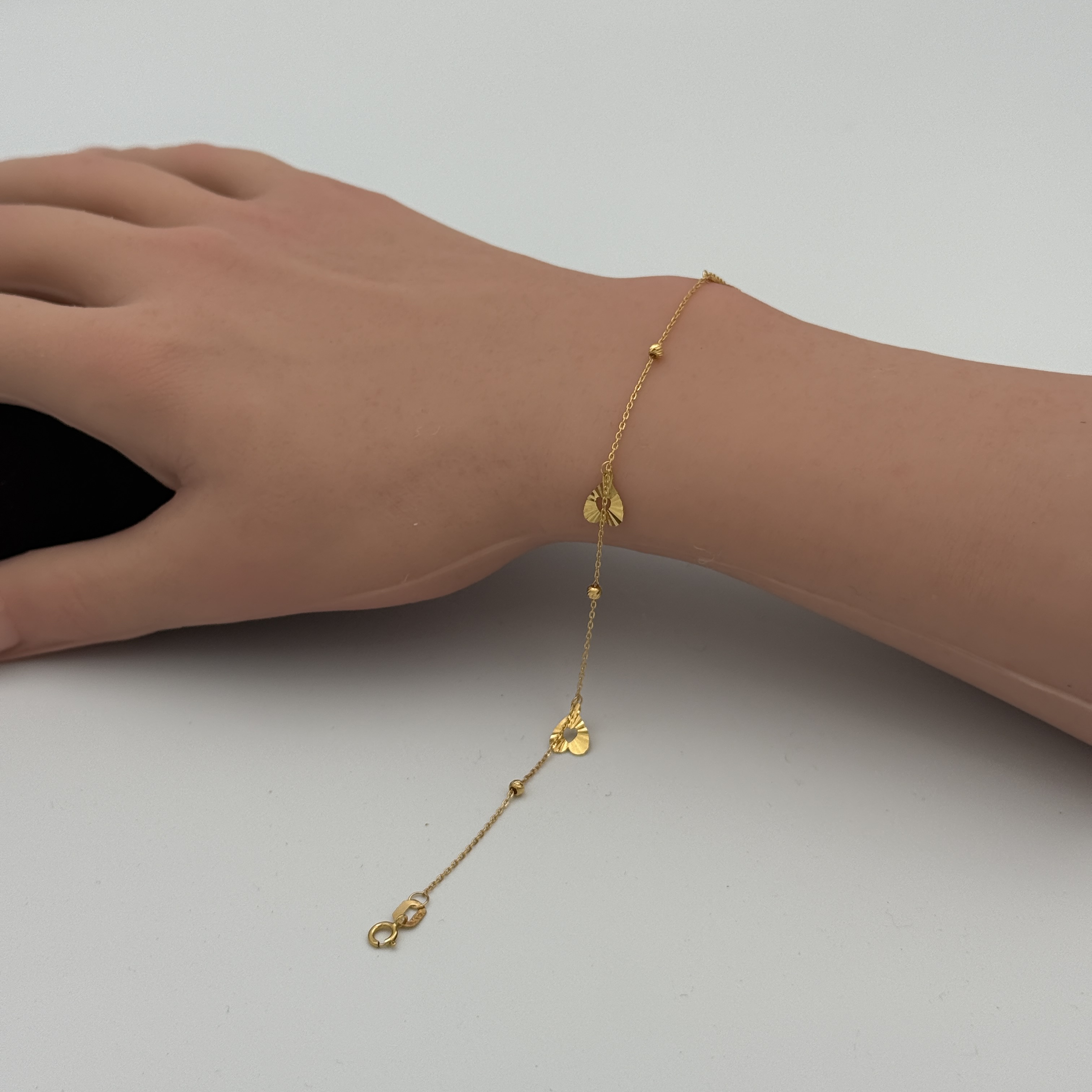 21K Gold Heart Bracelet