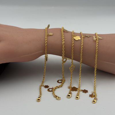 21K Gold Star Bracelet — 21K gold, Royal Jewelry