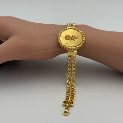 21K Gold Flower Bracelet — 21K gold, Royal Jewelry