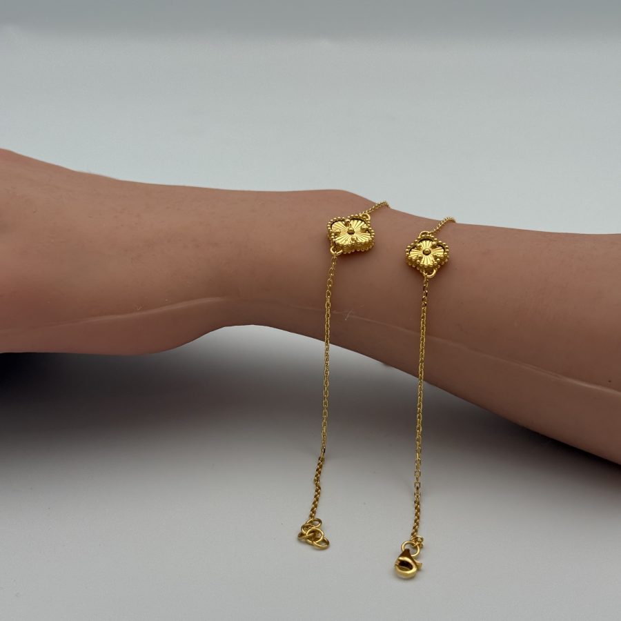 21K Gold Flower Bracelet