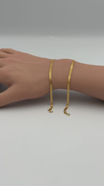 21K Gold Flat Bracelet — 21K gold, Royal Jewelry