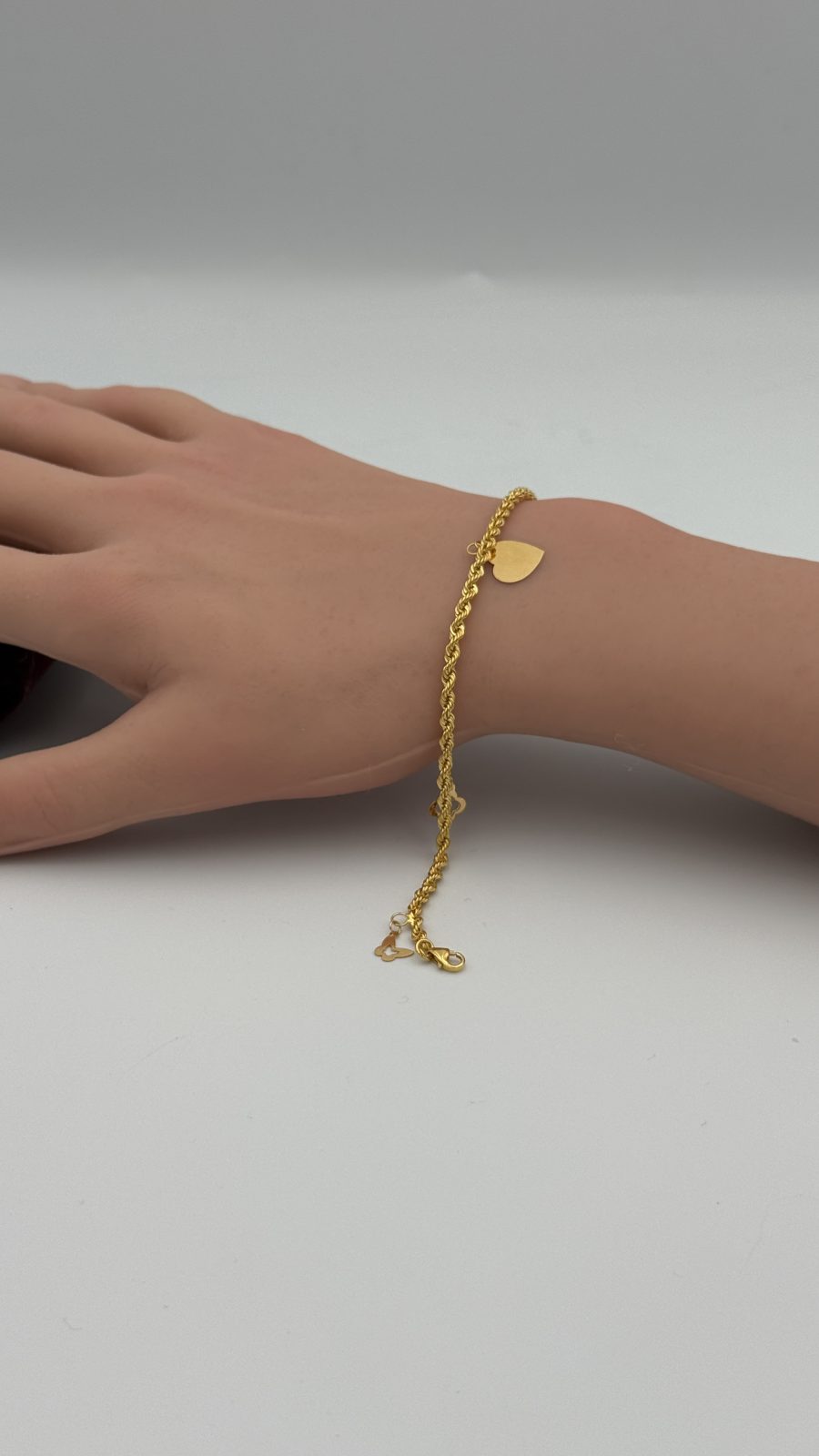 21K Gold Heart Bracelet