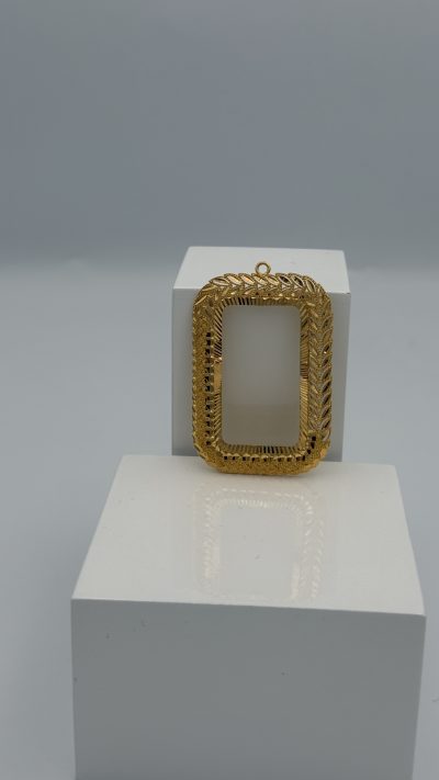 21K Gold Frame Pendant — 21K gold, Royal Jewelry