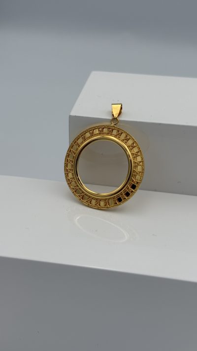 21K Gold Frame Pendant — 21K gold, Royal Jewelry