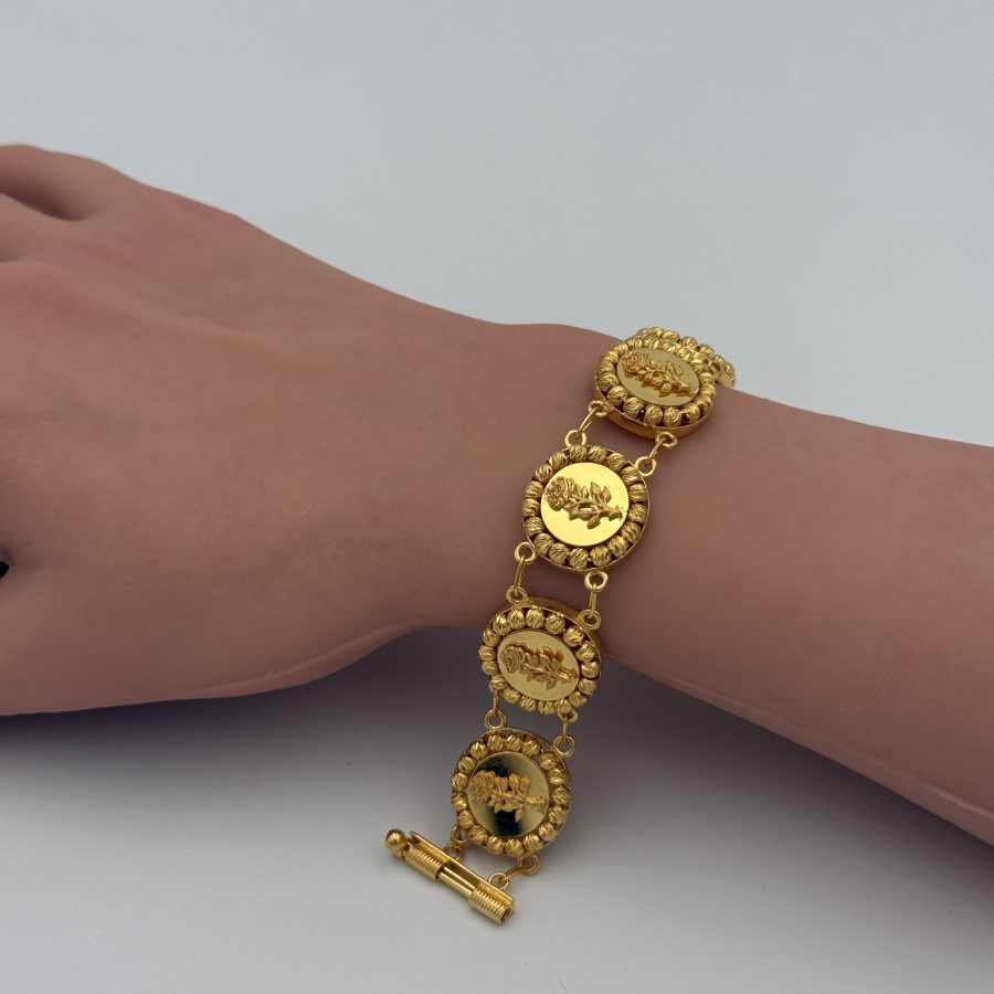 21K Gold Rose Bracelet
