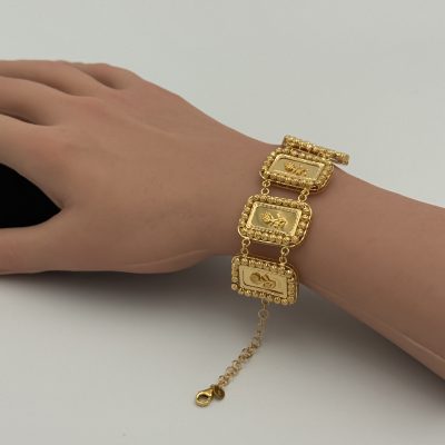 21K Gold Rose Bracelet — 21K gold, Royal Jewelry