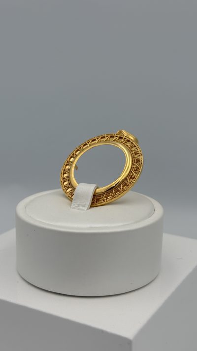 21K Gold Frame Pendant — 21K gold, Royal Jewelry