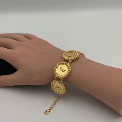 21K Gold Rose Bracelet — 21K gold, Royal Jewelry