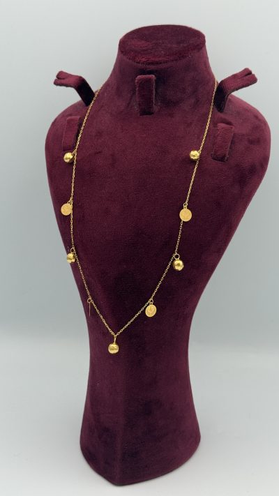 21K Gold Coin Necklace — 21K gold, Royal Jewelry
