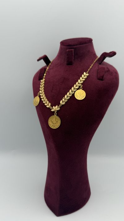 21K Gold Coin Necklace — 21K gold, Royal Jewelry