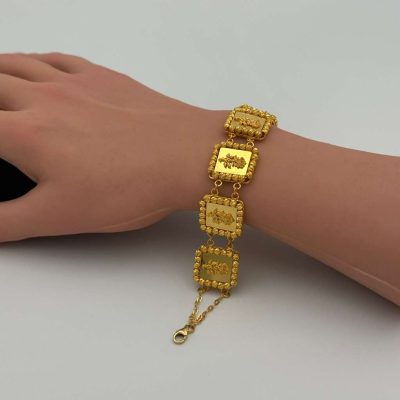 21K Gold Rose Bracelet — 21K gold, Royal Jewelry