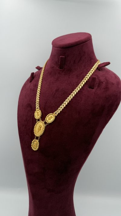 21K Gold Flower Necklace — 21K gold, Royal Jewelry