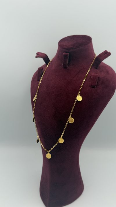 21K Gold Coin Necklace — 21K gold, Royal Jewelry