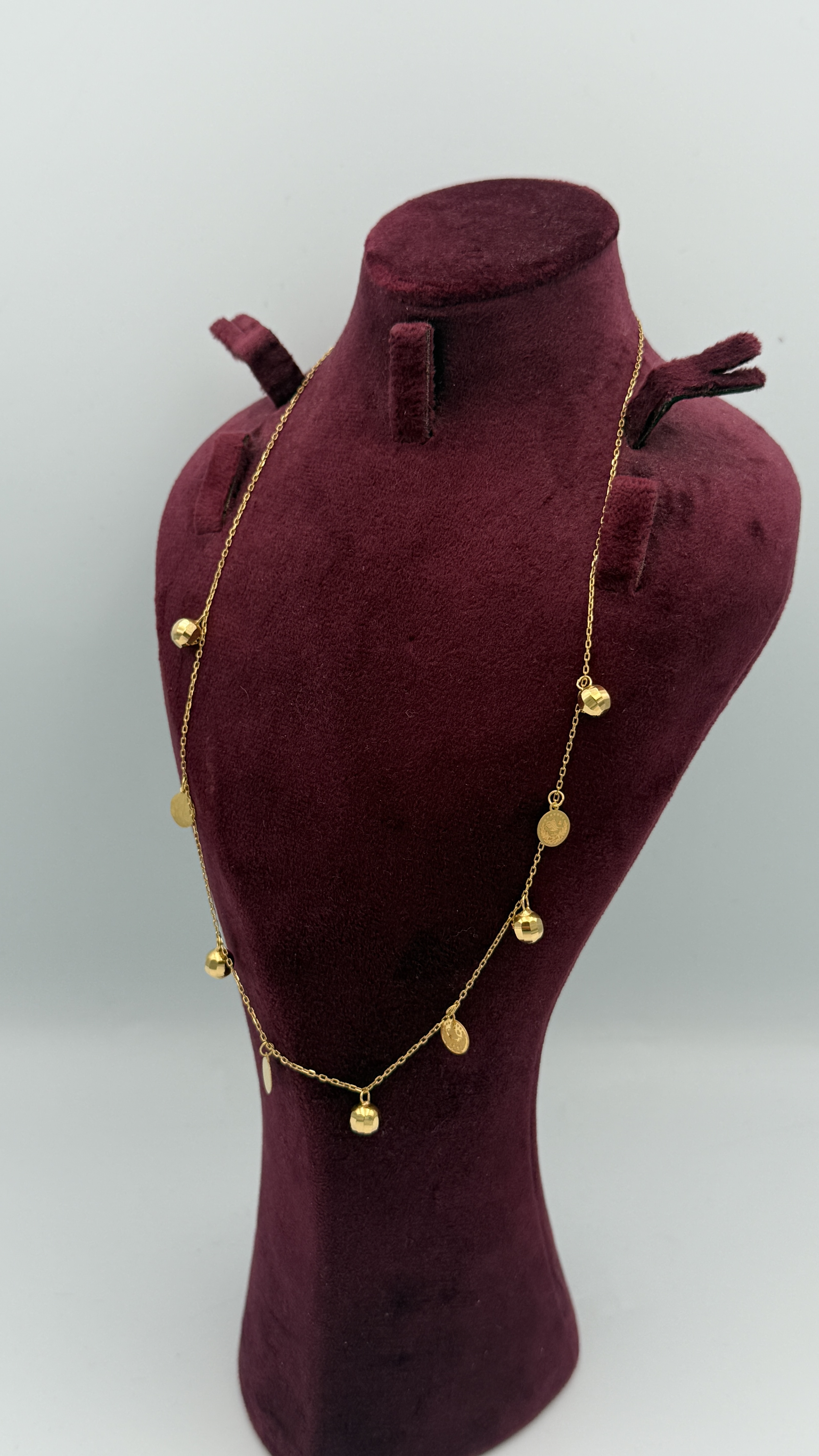 21K Gold Dingling Necklace