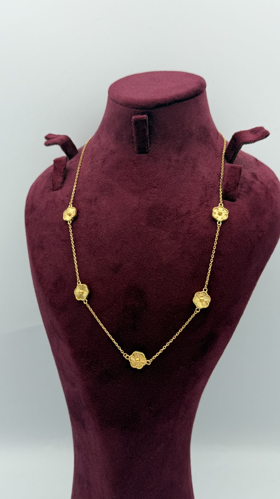 21K Gold Flower Necklace
