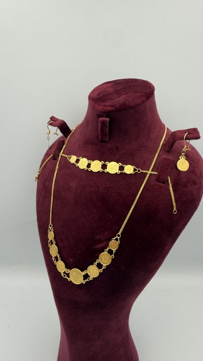 21K Gold Flower Set — 21K gold, Royal Jewelry