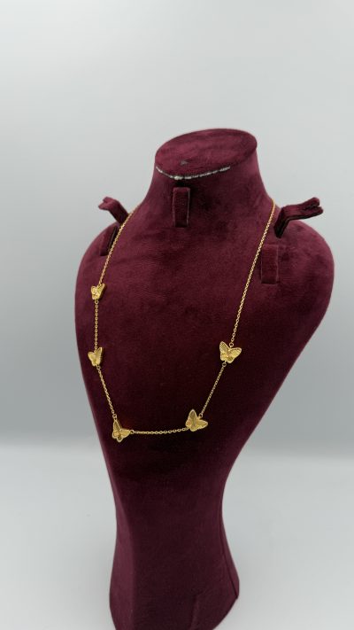 21K Gold Butterfly Necklace — 21K gold, Royal Jewelry