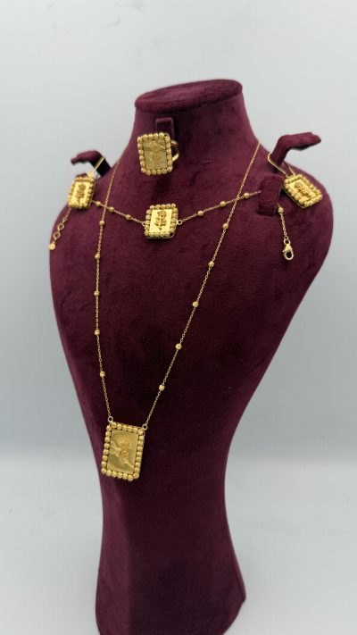 21K Gold Flowers Set — 21K gold, Royal Jewelry