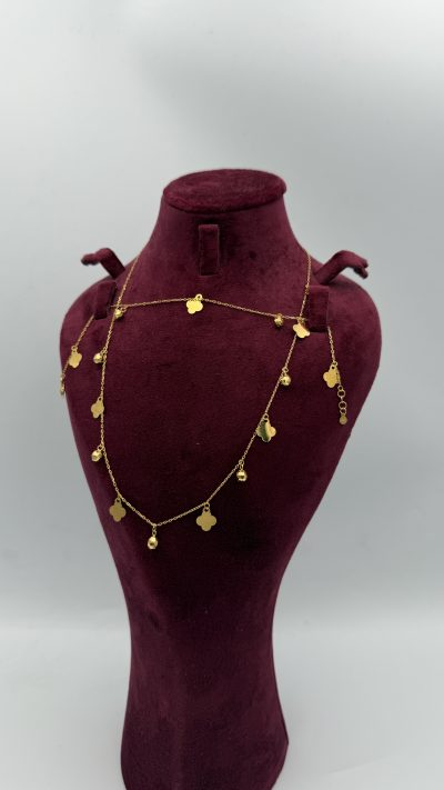 21K Gold Flower Necklace — 21K gold, Royal Jewelry